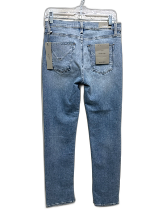 Hudson Size 29 Light Wash Cotton Blend Mid Rise Straight Leg Split Hem Jeans Light Wash / 29