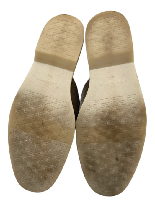 Sam Edelman Shoe Size 9 Taupe Brown Velvet Slip On Gold Chain Almond Toe Mules Taupe Brown / 9