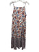 Double A Size M Cream, Orange & Blue Cotton Floral Paisley Spaghetti Strap Dress Cream, Orange & Blue / M