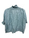 100% Lino Size Est S Light Blue Linen Button Up Short Puff Sleeve Maxi Skirt Set Light Blue / Est S