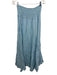 100% Lino Size Est S Light Blue Linen Button Up Short Puff Sleeve Maxi Skirt Set Light Blue / Est S