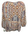 Johnny Was Jade Size S Cream & Multi Silk Open Lace Long Balloon Sleeve Top Cream & Multi / S