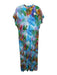 Marie Oliver Size S Blue & Multi Rayon & Silk Watercolor Print V Neck Dress Blue & Multi / S