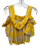 Whit Size P Yellow Linen Off Shoulder Printed Cropped Top Yellow / P