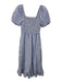 J Crew Size XXS Blue & White Cotton Striped Smocked Bodice Puff Sleeve Dress Blue & White / XXS