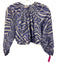 Rails Size XS Blue & White Cotton Long Sleeve Printed keyhole front Top Blue & White / XS