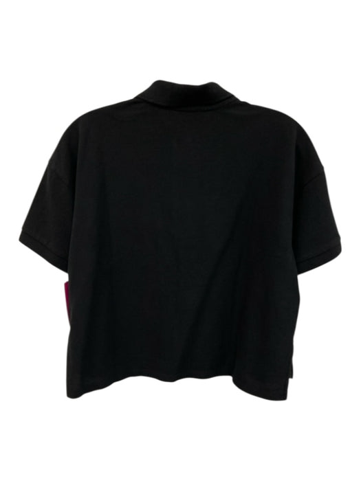 Tuckernuck Size XS Black Cotton 1/4 Button Short Sleeve Polo Top Black / XS
