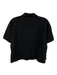 Tuckernuck Size XS Black Cotton 1/4 Button Short Sleeve Polo Top Black / XS