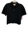 Tuckernuck Size XS Black Cotton 1/4 Button Short Sleeve Polo Top Black / XS