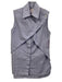Ann Mashburn Size XS Blue & White Cotton Striped Sleeveless Button Front Top Blue & White / XS