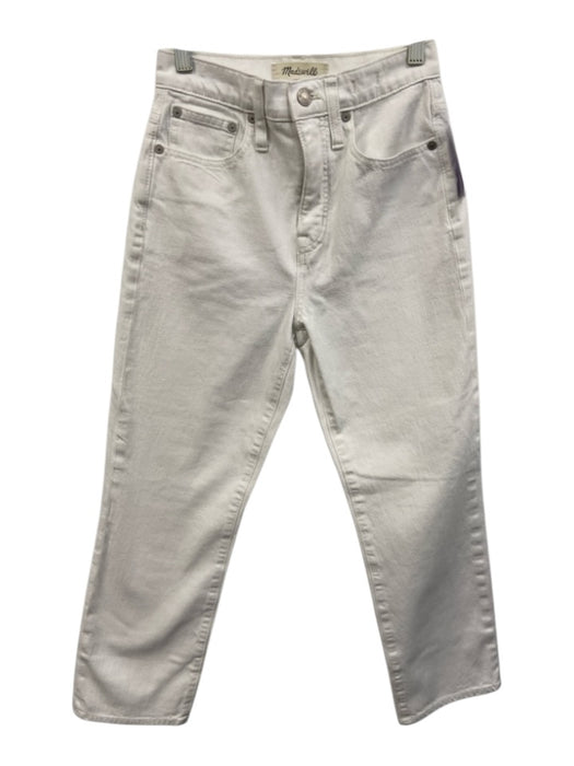Madewell Size 23 White Cotton Straight Leg Jeans White / 23