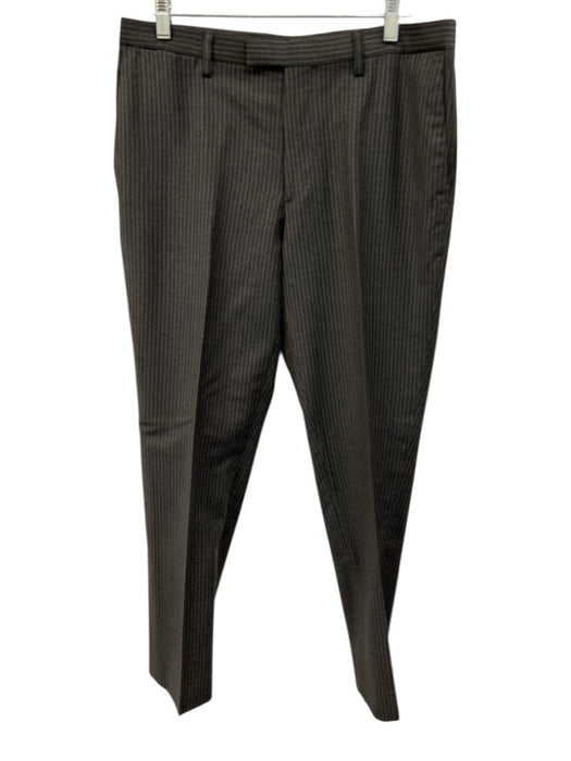 Banana Republic Size 32X30 Grey Wool & Acetate Zip & Hook Closure Trouser Pants Grey / 32X30