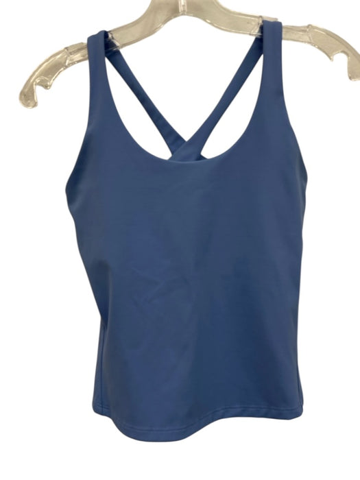 Spanx Size XS Blue Synthetic Cross Back Athletic Top Blue / XS