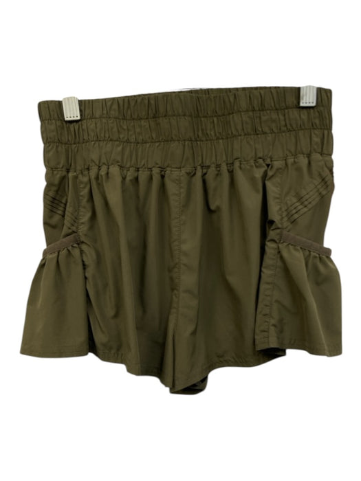FP Movement Size XS Deep Green Synthetic Elastic Waist Athletic Pockets Shorts Deep Green / XS