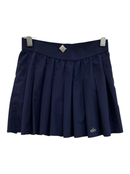 Alo Size XXS Navy Synthetic Pleated Athletic Skirt Navy / XXS