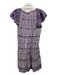 Sea New York Size M Purple, Blue, Multi Cotton Ruffle Cap Sleeve Midi Dress Purple, Blue, Multi / M