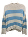 Banana Republic Size M Cream & Light Blue Cotton Rib Knit Striped Sweater Cream & Light Blue / M