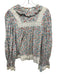 Sea New York Size M White, Red, Blue, Green Cotton Floral Lace Trim Top White, Red, Blue, Green / M