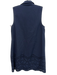 Tuckernuck Size M Navy Cotton Midi V Neck Sleeve & Collar Detail Dress Navy / M