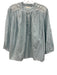 Louise Misha Size 36 Blue & White Cotton Stripe Long Sleeve 1/2 Button Top Blue & White / 36