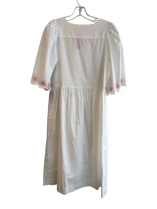 See By Chloe Size 6 White & Pink No Fabric Tag Embroidered Floral Dress White & Pink / 6