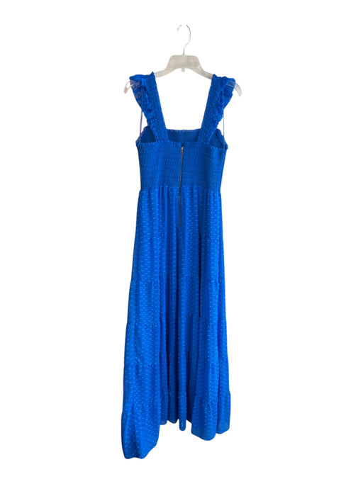 Alice & Olivia Size 6 Electric Blue Polyester Sleeveless Back Zip Maxi Dress Electric Blue / 6