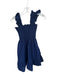 Hill House Size XXS Navy Cotton Smocked Ruffle Sleeve Detail Mini Dress Navy / XXS