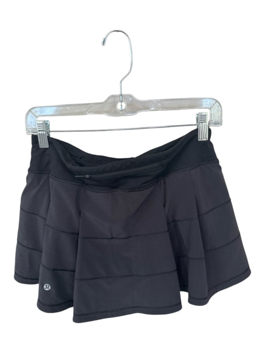 Lululemon Size 6 Black Nylon Blend Built in Shorts Pockets Tiered Athletic Skort Black / 6