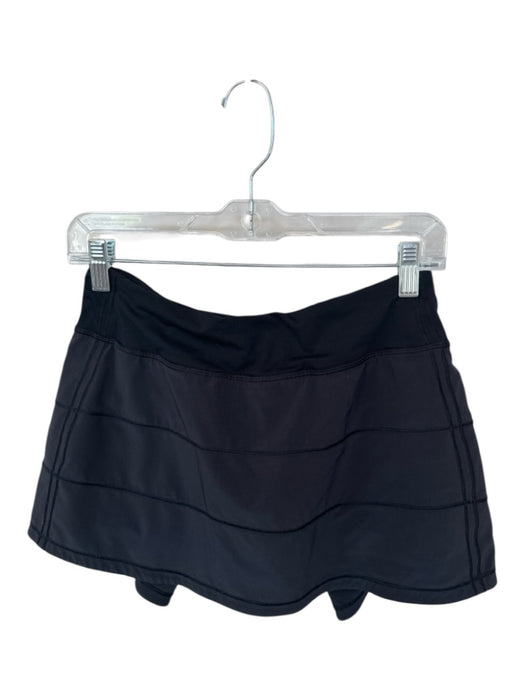 Lululemon Size 6 Black Nylon Blend Built in Shorts Pockets Tiered Athletic Skort Black / 6