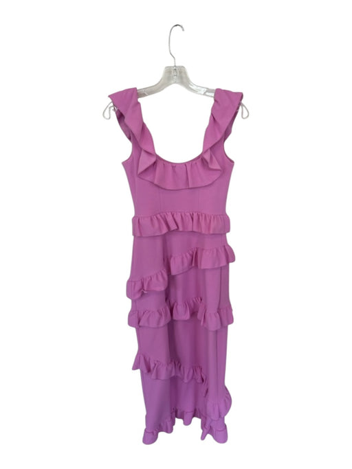 Show Me Your Mumu Size S Pink Polyester Tiered Ruffles Sleeveless Mini Dress Pink / S