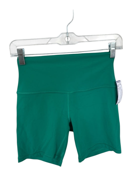 Lululemon Size 6 Green Nylon Blend High Waist Athletic Shorts Green / 6