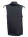 Theory Size S Black Silk Sleeveless Deep V Ruched Top Black / S