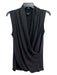 Theory Size S Black Silk Sleeveless Deep V Ruched Top Black / S