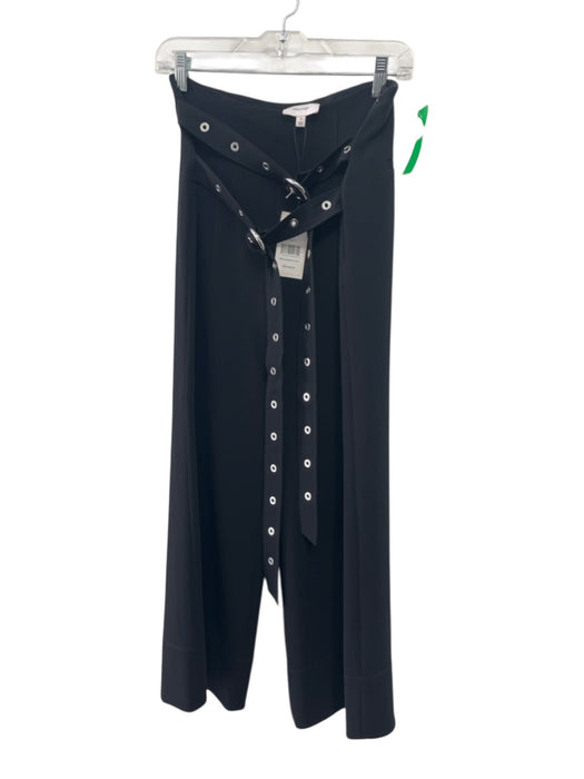 5a7 Cinq a Sept Size 2 Black & Silver Triacetate & Polyester Side Zip Pants Black & Silver / 2