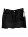 We The Free Size 26 Charcoal Black Cotton Denim Raw Hem Button Fly Mini Skirt Charcoal Black / 26