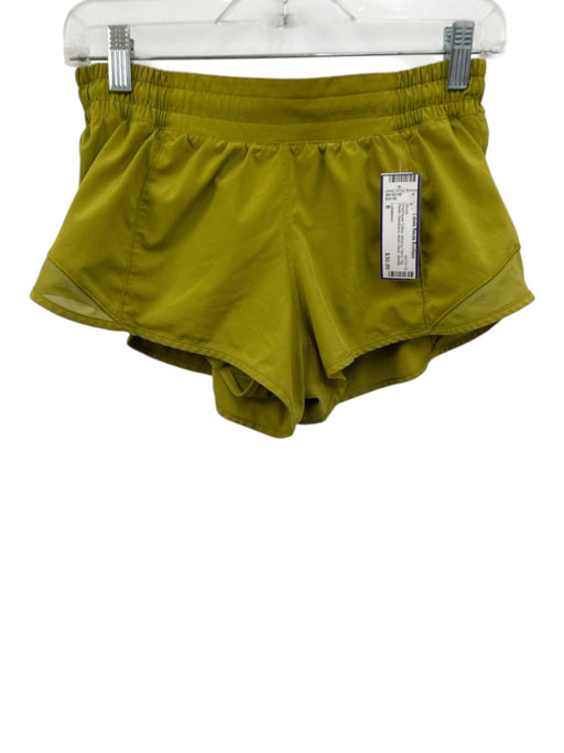 Lululemon Size 8 Chartreuse Yellow Missing Fabric Tag Elastic Waistband Shorts Chartreuse Yellow / 8