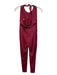 FP Movement Size M Red Polyester Tie Detail Sleeveless Athletic Jumpsuit Red / M