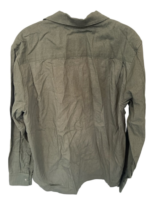 kennedy Gray Size XL Green Cotton Long Sleeve Button Up pocket Collar Top Green / XL
