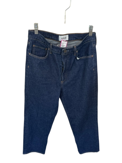 Agolde Size 28 Dark Wash Organic Cotton High Waist Straight Leg Jeans Dark Wash / 28