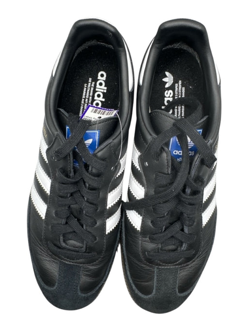 Adidas Shoe Size 8.5 Black & White Leather Athletic Sneakers Black & White / 8.5