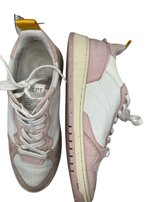 Oncept Shoe Size 9 Blush & White Leather Perforated Athletic Sneakers Blush & White / 9