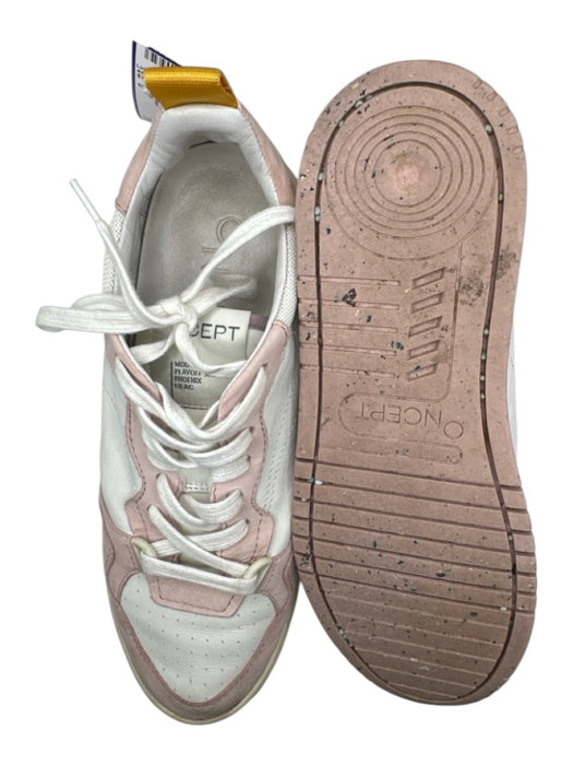 Oncept Shoe Size 9 Blush & White Leather Perforated Athletic Sneakers Blush & White / 9