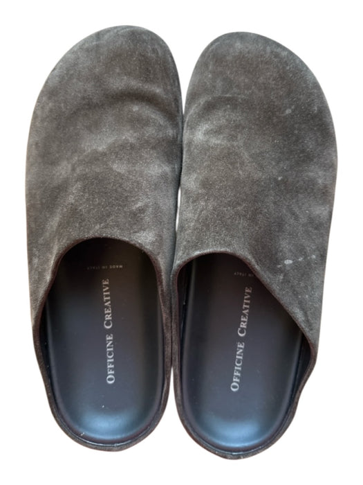Officine Creative Shoe Size 42.5 Dark Brown Suede Closed toe Mules Dark Brown / 42.5