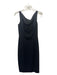 Elie Tahari Size 6 Black Wool Scoop Neck Sleeveless Pencil Knee length Dress Black / 6