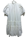 Hunter Bell Size S White Cotton Quarter Button Ruffle Detail Cap Sleeve Dress White / S