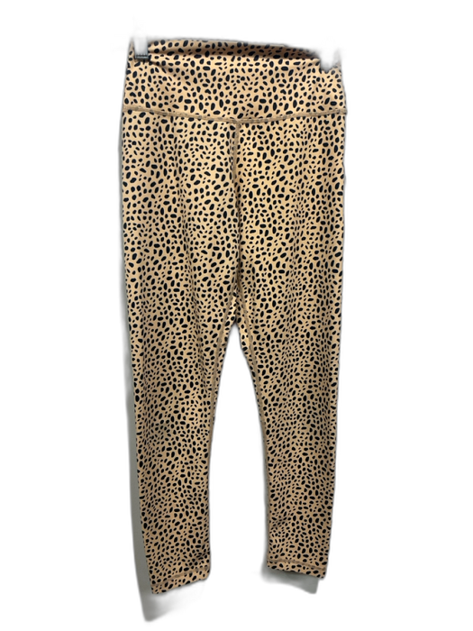 Kavala Size XS Beige & Black Polyester Dots Elastic Waist Leggings Beige & Black / XS