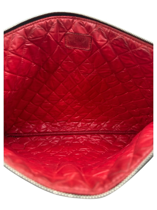 Chanel Black, White, Multi Leather Diamond All Over Print Zip closure Bag Black, White, Multi / S