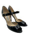 Jimmy Choo Shoe Size 39.5 Black Patent Leather Ankle Strap Peep Toe Pumps Black / 39.5