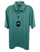 Footjoy NWT Size L Green & Blue Synthetic Striped Polo Athleisure Short Sleeve Green & Blue / L