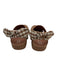 Loeffler Randall Shoe Size 8/9 Brown & White Rubber Cut Outs Gingham Sandals Brown & White / 8/9